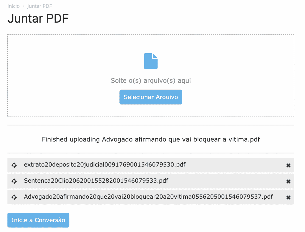 Juntar PDF Online