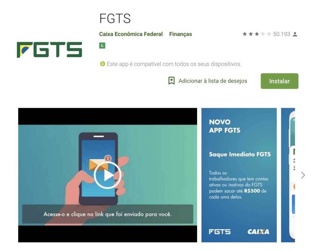 FGTS - Novo App - CEF