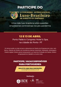 IBDE realiza II Congresso Luso-Brasileiro de Direito da Empresa em Portugal | Juristas