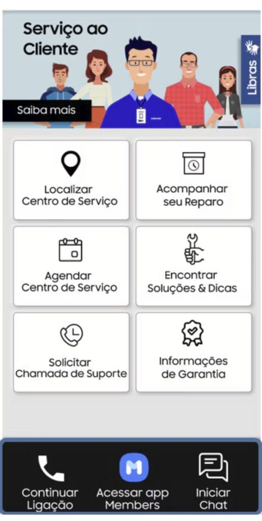 Canais de Atendimento - Samsung do Brasil