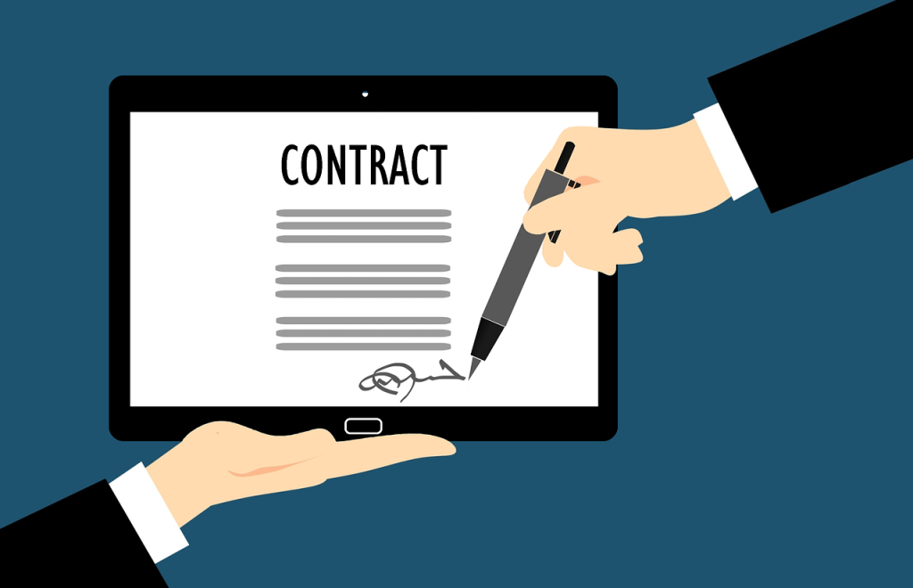 signature, contract, business