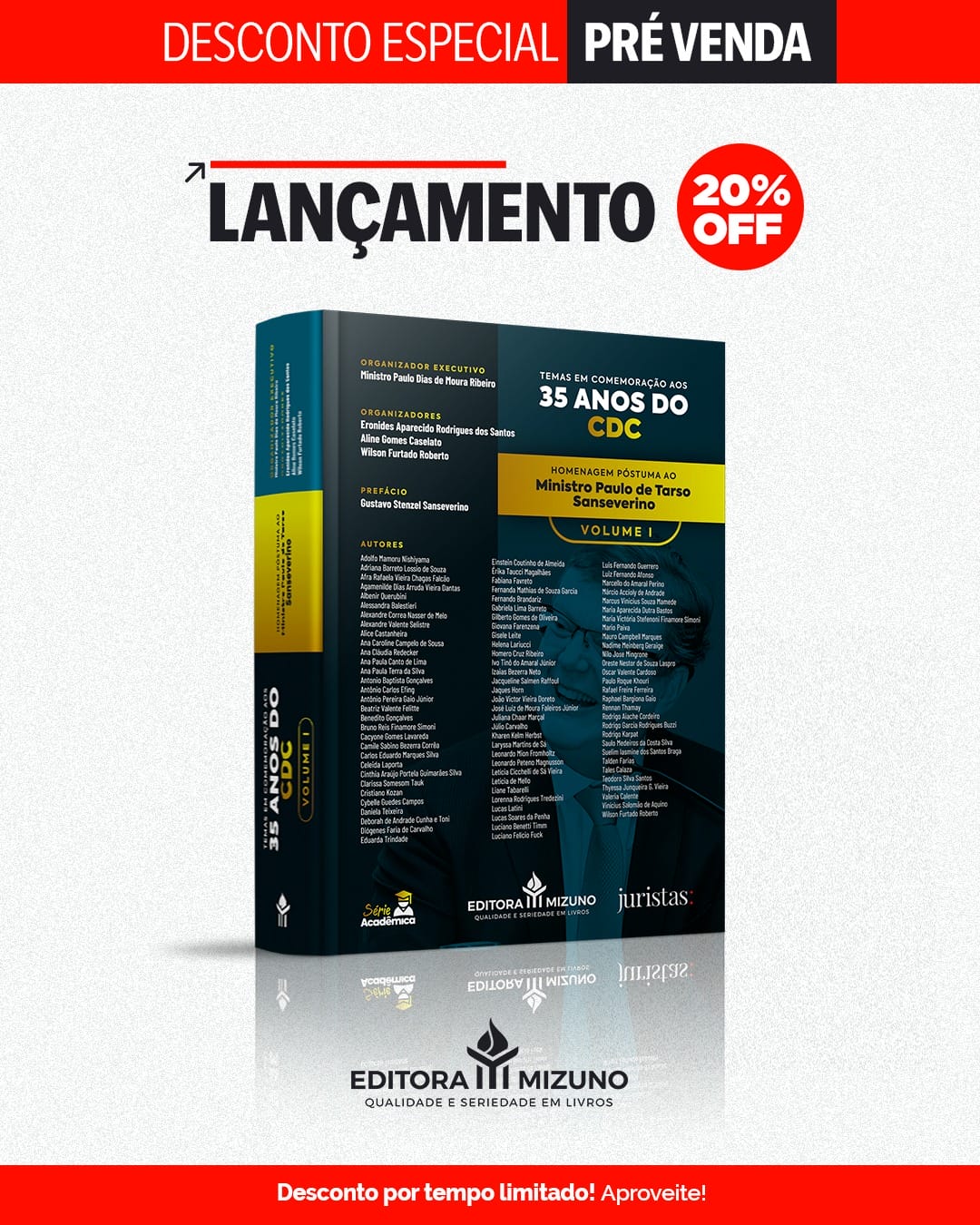 Pré-venda exclusiva: livro em homenagem ao Ministro Paulo de Tarso Sanseverino com 20% de desconto 1 | Juristas Obra 35 anos do CDC