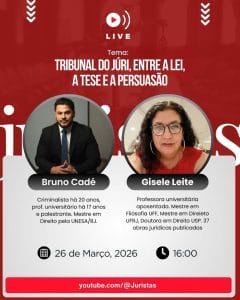 Live sobre Tribunal do Júri: Como a Lei e a Persuasão Influenciam o Veredito 1 | Juristas Live sobre Tribunal do Júri: Como a Lei e a Persuasão Influenciam o Veredito | Juristas