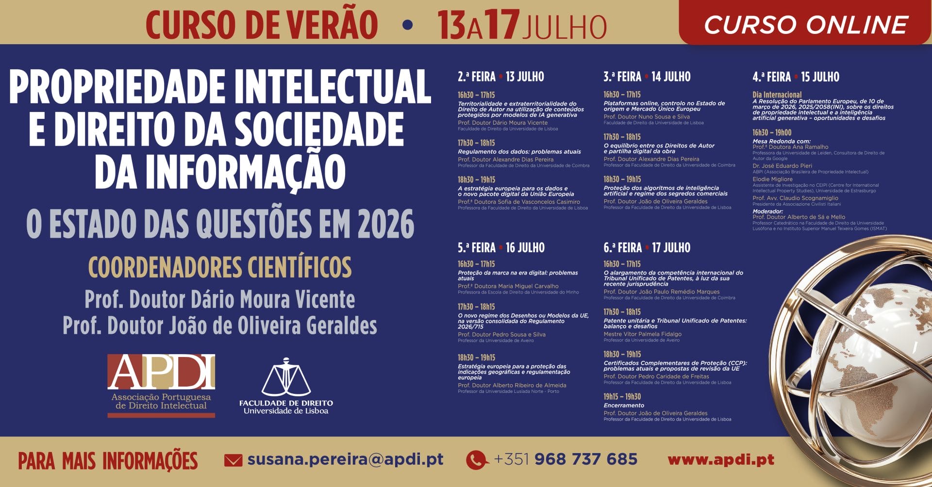 APDI e Faculdade de Direito de Lisboa Promovem Curso de Verão sobre Propriedade Intelectual e Inteligência Artificial 1 | Juristas Curso de Verão da APDI